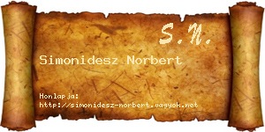 Simonidesz Norbert névjegykártya